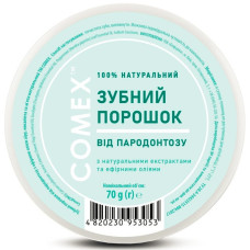 Comex Зубний порошок від пародонтозу натуральний з ефірними оліями аїру, евкаліпта та м'яти, 70г